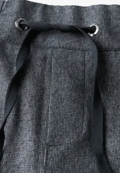 Broek met gemêleerde look