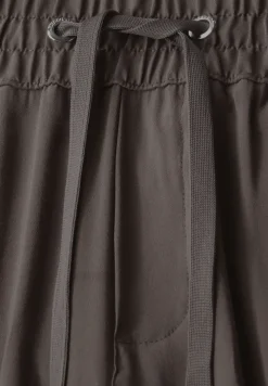 Broek met rechte pijpen in keperstof