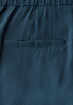 Broek met rechte pijpen in keperstof
