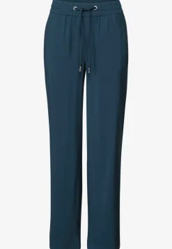 Broek met rechte pijpen in keperstof