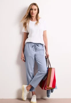 Broek met smalle pijpen Mid Waist met elastische tailleband