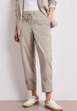 Broek met spijlpijpen in papertouch kwaliteit