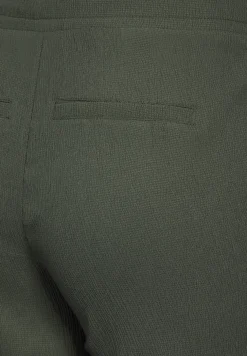 Broek met wijde pijpen en structuur
