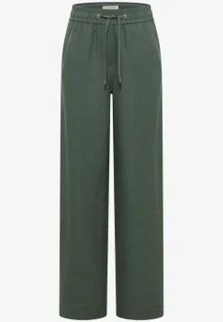 Broek met wijde pijpen in Loose Fit van linnenmix