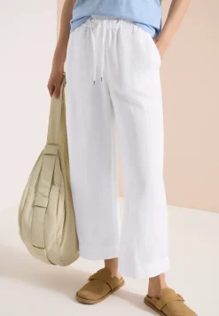Broek met wijde pijpen in Loose Fit van linnenmix