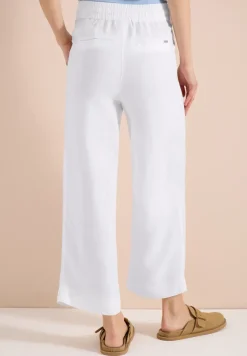 Broek met wijde pijpen in Loose Fit van linnenmix