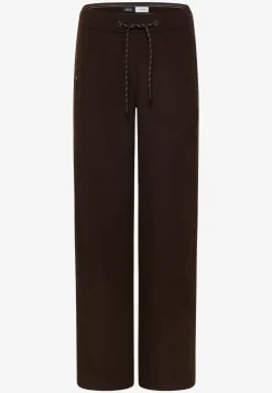 Broek met wijde pijpen in keperstof