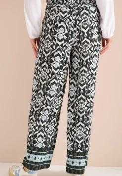 Broek met wijde pijpen in Loose Fit met print