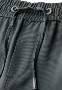 Broek met wijde pijpen in keperstof