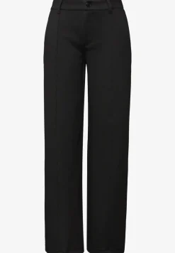 Broek met wijde pijpen in keperstof