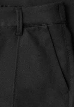 Broek met wijde pijpen in keperstof