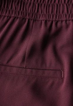 Broek met wijde pijpen in keperstof