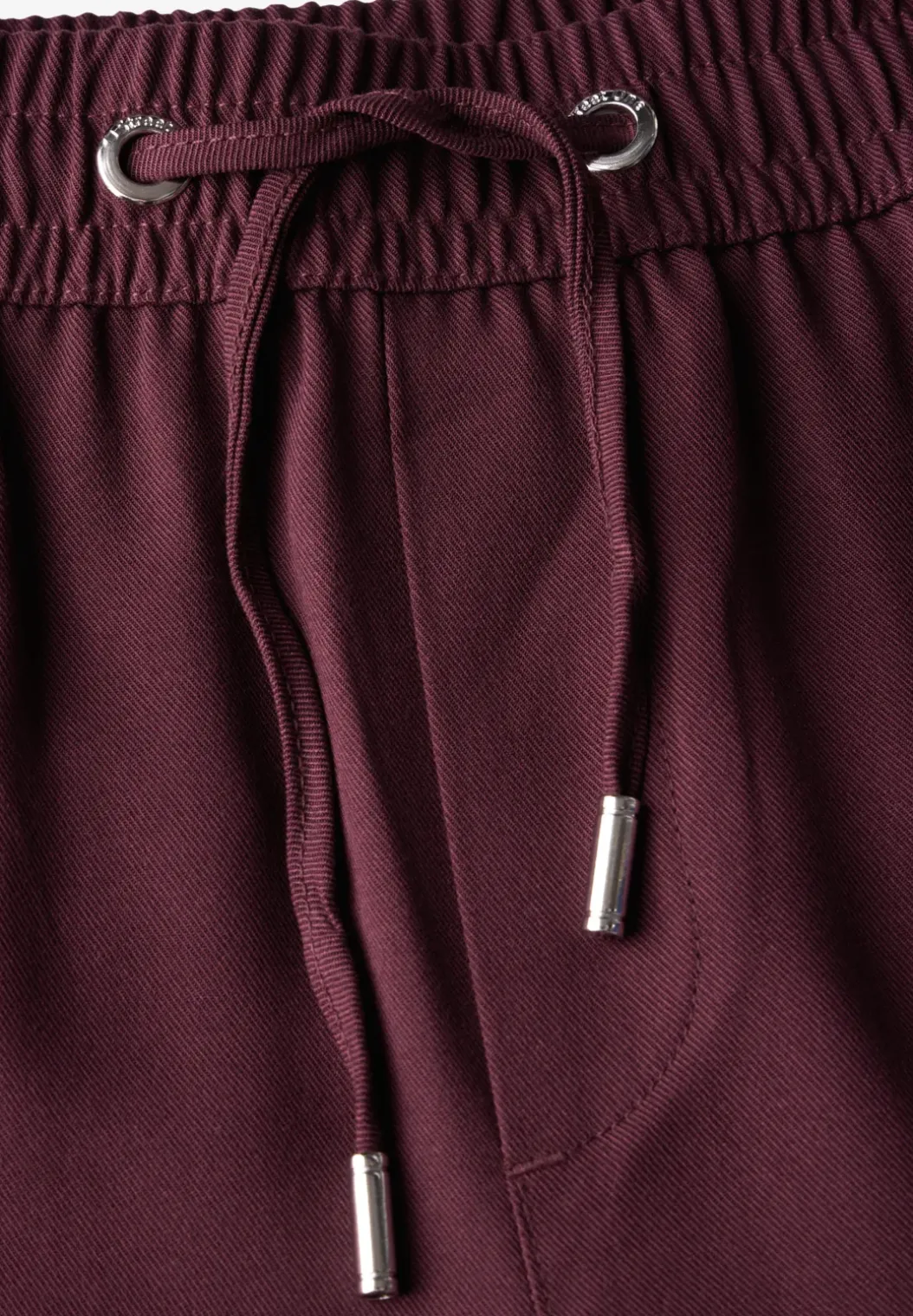 Broek met wijde pijpen in keperstof