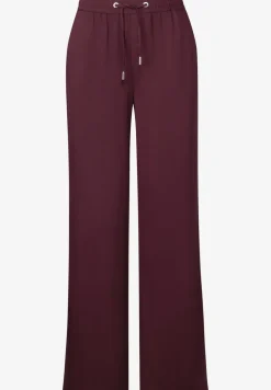 Broek met wijde pijpen in keperstof