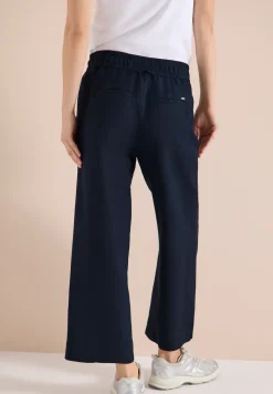 Broek met wijde pijpen in Loose Fit van linnenmix