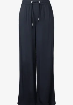 Broek met wijde pijpen in keperstof