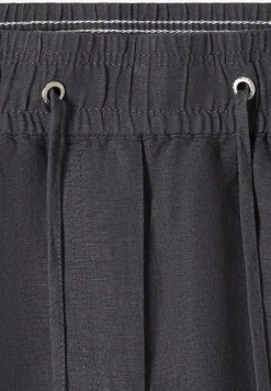 Broek met wijde pijpen in Loose Fit van linnenmix