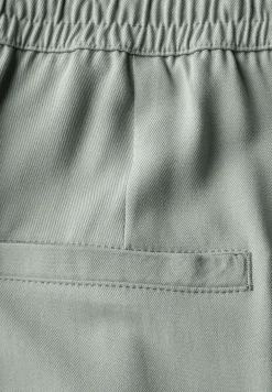 Broek met wijde pijpen in keperstof