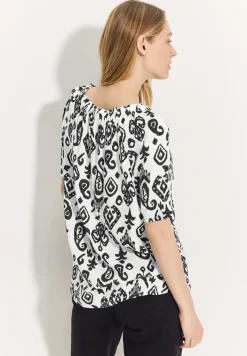 Carmen blouse met print