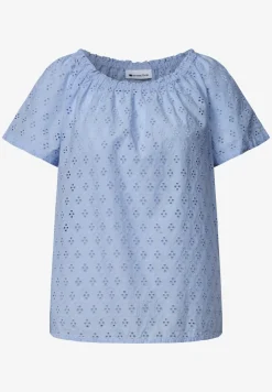 Carmen Bluse mit Shiffley-Muster