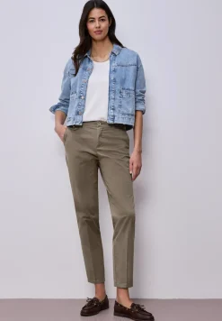 Casual fit chino's in een zachte stof