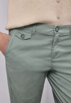 Casual fit chino's in een zachte stof