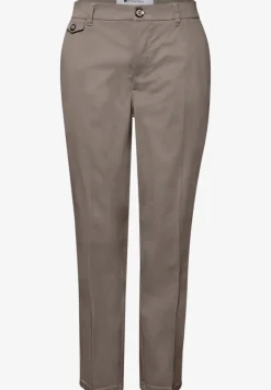 Casual fit chino's in een zachte stof