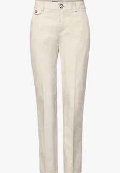 Casual fit chino's in een zachte stof