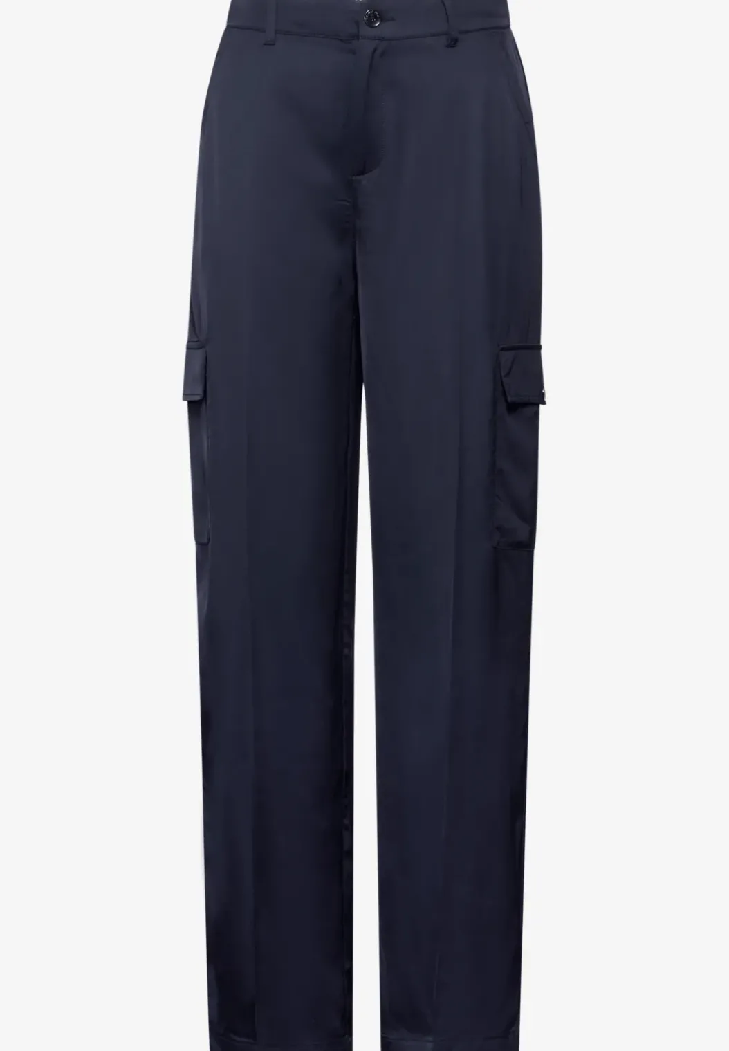 Casual fit satijnen broek