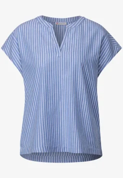 Chambray blouse met glitter