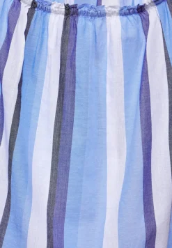 Chambray blouse met strepen