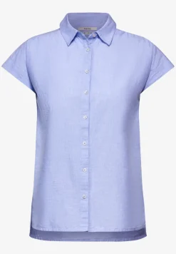 Chambray blouse met print