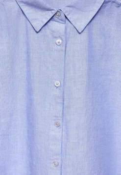 Chambray blouse met print