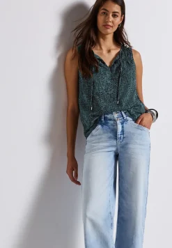Chiffon bloes met print
