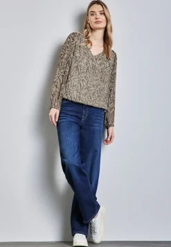 Chiffon blouse met rimpels