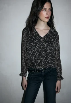 Chiffon blouse met volants