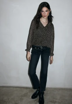 Chiffon blouse met volants