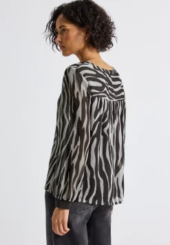 Chiffon blouse met zebraprint