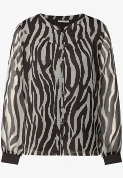 Chiffon blouse met zebraprint