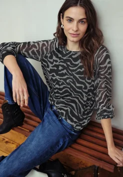 Chiffon blouse met zebraprint
