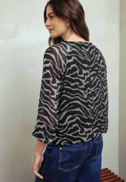 Chiffon blouse met zebraprint