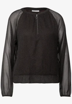 Chiffon leo blouse met rits