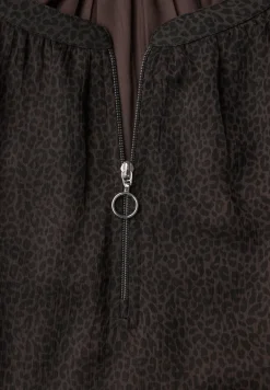 Chiffon leo blouse met rits