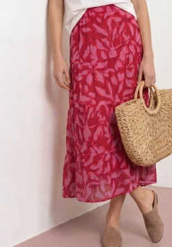 Chiffon maxirok met print