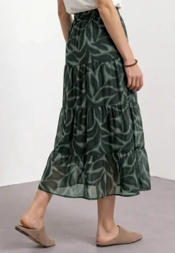 Chiffon maxirok met print