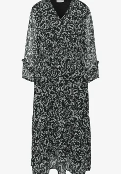 Chiffon midi-jurk met print
