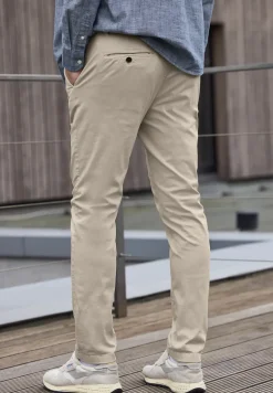 Chino met elastische tailleband