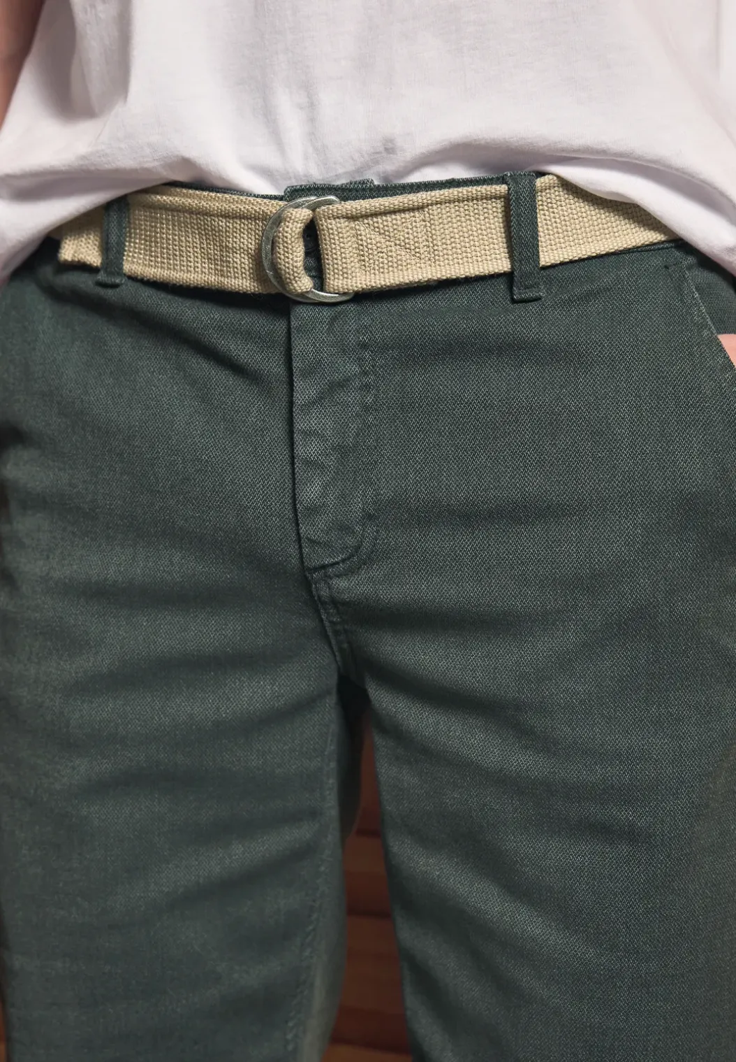 Chinoshorts met structuur