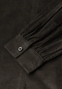 Corduroy blouse in effen kleur