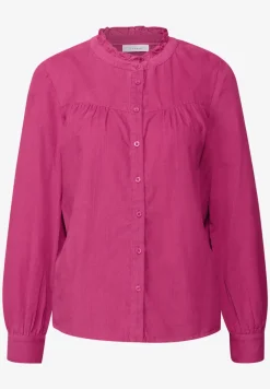Corduroy blouse met ruches